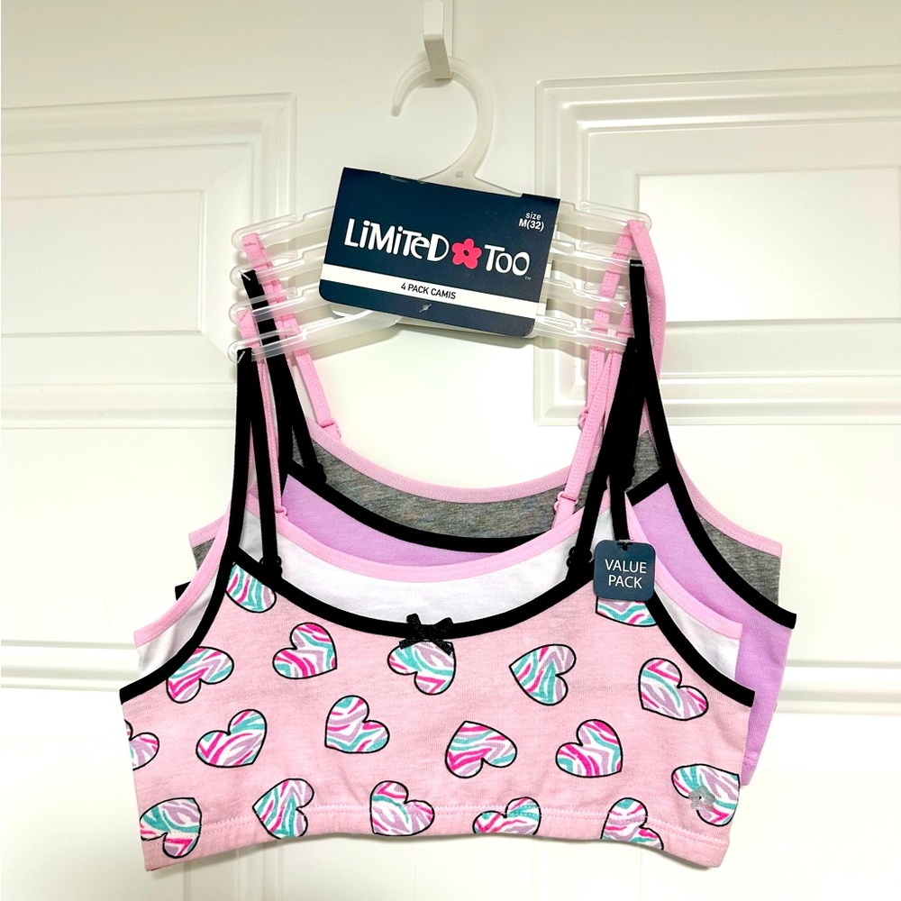Limited Too - 4 Pack Girls Cami Bralette